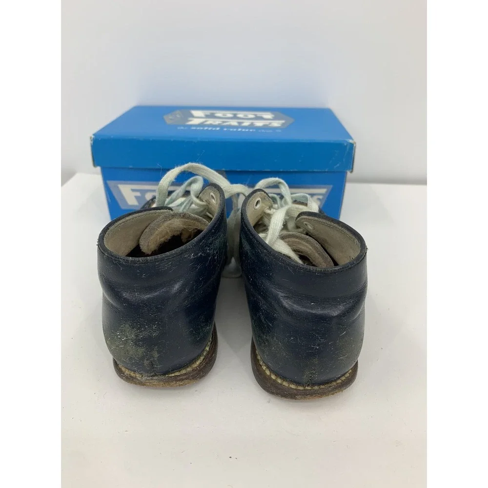 Vintage Children's Baby Walking Ankle Shoes Foot Traits Size 7.5 Original Box